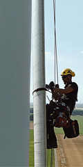 Wind turbine blade maintenance service image